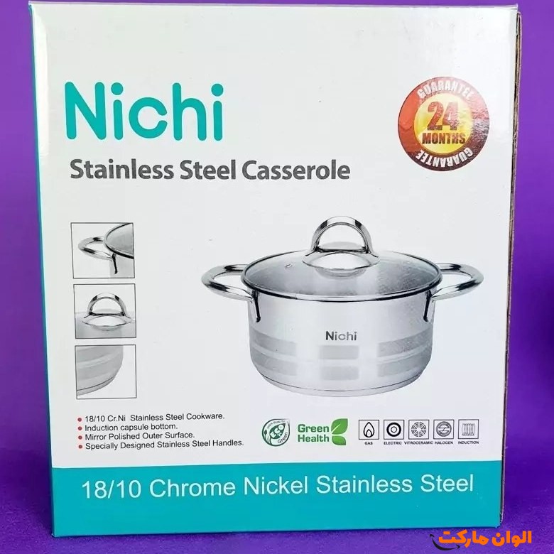 تصویر 9 محصول پخش قابلمه تک استيل  NICHI سایز 28 تک و عمده کد t1149
